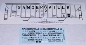 CALCOMANÍA HIGHBALL N - TOLVAS CUBIERTAS SANDERSVILLE/SAN - LETRAS NEGRAS - HACE 2 AUTOS - Imagen 1 de 1