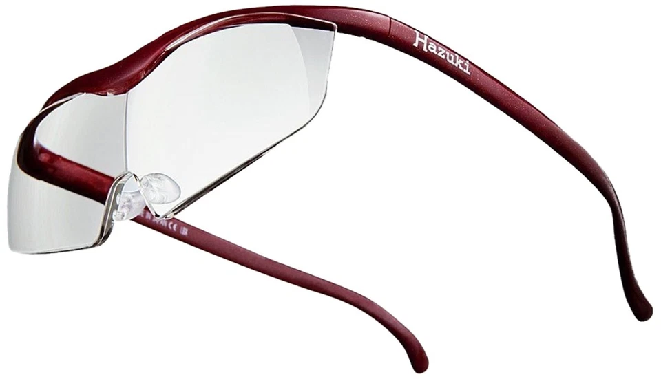 Hazuki Glasses Loupe Large 1.6 Times Magnifier Clear Lens Red Color Ing