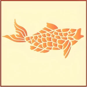 PLANTILLA KOI - Pez japonés pez dorado chino oriental asiático - La plantilla ingeniosa - Imagen 1 de 6