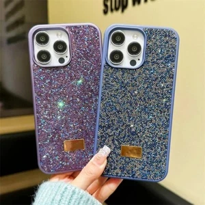For iPhone 16 Plus 15 14 13 12 11 Pro Max Luxury Case Glitter Diamond Shiny Case - Picture 1 of 12