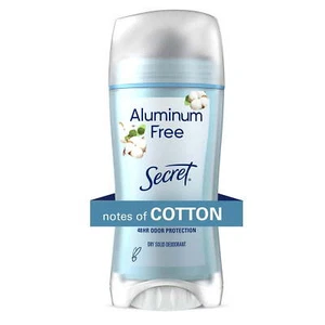 Secret Aluminum Free Women's Deodorant Solid, Cotton, 2.4 oz - Picture 1 of 4