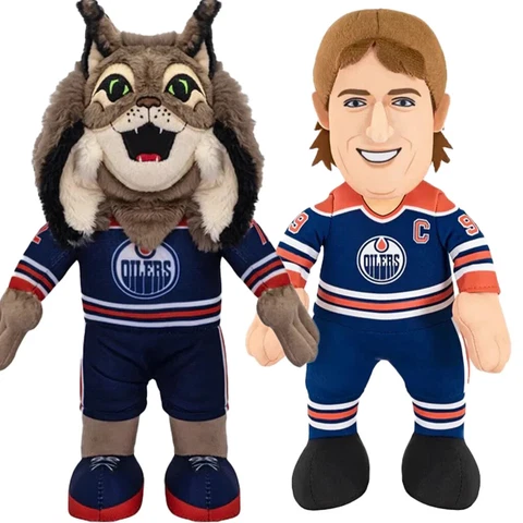 Bleacher Creatures Edmonton Oilers Bundle: Wayne Gretzky and Hunter 10" Plush Cover