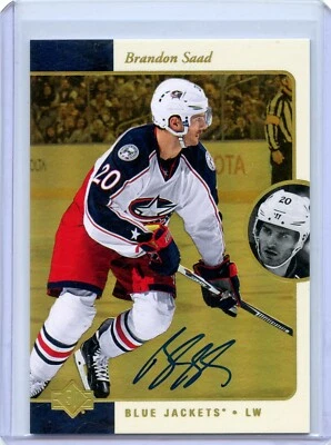 2015-16 SP Authentic '95-96 SP Retro Gold Autographs #R18 Brandon Saad D - Image 1 of 2