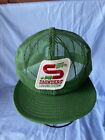 Vintage Saunders Leasing Systems Green Mesh Patch SnapBack Hat Mesh USA