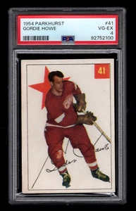 Tarjeta de hockey Gordie Howe 1954 Parkhurst #41 PSA 4 en muy buena condición-ex 1954-55 Detroit Red Wings - Imagen 1 de 2