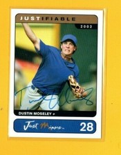 D15085 2002-03 Justifiable Autographs #28 Dustin Moseley #92/400 