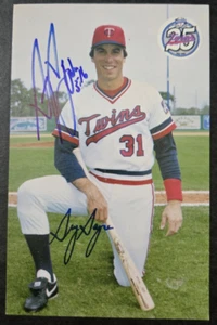 1986 Minnesota Twins Greg Gagne Team Issue Postcard SIGNED Auto w/Bible Verse - Picture 1 of 11
