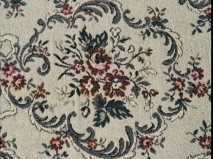 Alfombra de mesa tapiz floral victoriano vintage 18"x12" hecha en Italia - Imagen 1 de 8