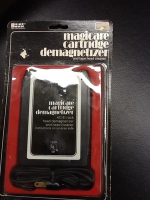 Limpiador desmagnetizador de cabezal de cinta magnética cartucho de 8 pistas Black Magic de colección Foto 1 de 3
