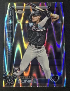 2025 Topps Chrome Griffin Conine RC Raywave Refractor Miami Marlins - Picture 1 of 2