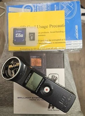 OPEN BOX Zoom H1 Wireless Digital Audio Handy Recorder #346E - Image 1 of 4
