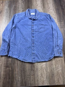 Camisa Twillory Untuckable Para Hombre XXL Ajuste A Medida Azul Algodón Seguro Desencuentrada - Imagen 1 de 9