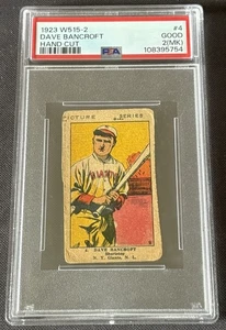 1923 W515-2 Hand Cut #4 Dave Bancroft PSA 2 GOOD (MK) New York Giants HOF - Picture 1 of 2