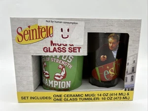 Seinfeld FESTIVUS 14 oz Ceramic Mug &16 oz Glass Tumbler Set New In Box - Picture 1 of 4