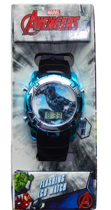 BLACK PANTHER MARVEL AVENGERS Digital LCD Watch w/ Flashing Light-Up Face NIB - Picture 1 of 2