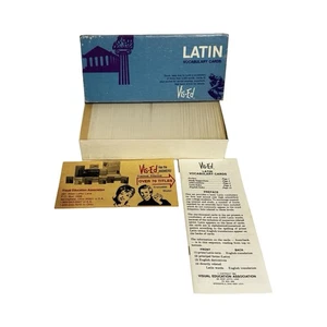 Vis-Ed Latin Vocabulary Flash Cards 1983 Complete Set Vintage Language Learning - Picture 1 of 6