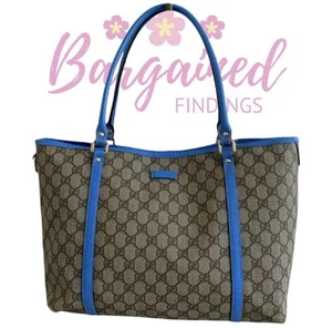 Auténtico Bolso de Mano GUCCI Marrón/Azul GG Recubierto Lona Joy Mediano - Imagen 1 de 13