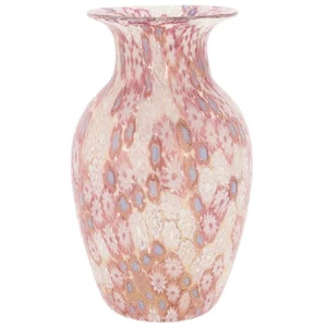 Jarrón urna Millefiori edredón dorado de cristal de Murano GlassOfVenice - rosa - Imagen 1 de 6