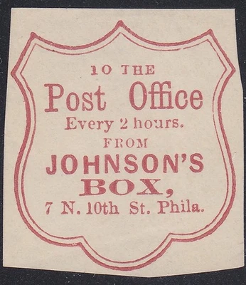 EE. UU. LOCALES JOHNSON'S BOX PHILADELPHIA LYON'S FAKE 3a COMO NUEVO 52 Foto 1 de 3