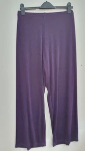 Kim & Co Poly Slinky Elastic Waist Tiina Straight Petite Trousers XS new bx8 - Picture 1 of 4