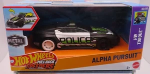 Hot Wheels 2025 Pull Back Speeders Alpha Pursuit HW coppia auto polizia - Foto 1 di 1