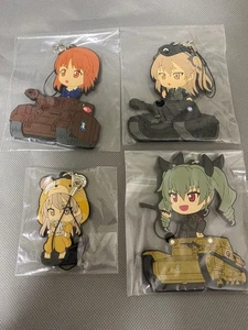 Girls und Panzer figure rubber key chain Lot 4 set mascot anime Japan m647 - Picture 1 of 3