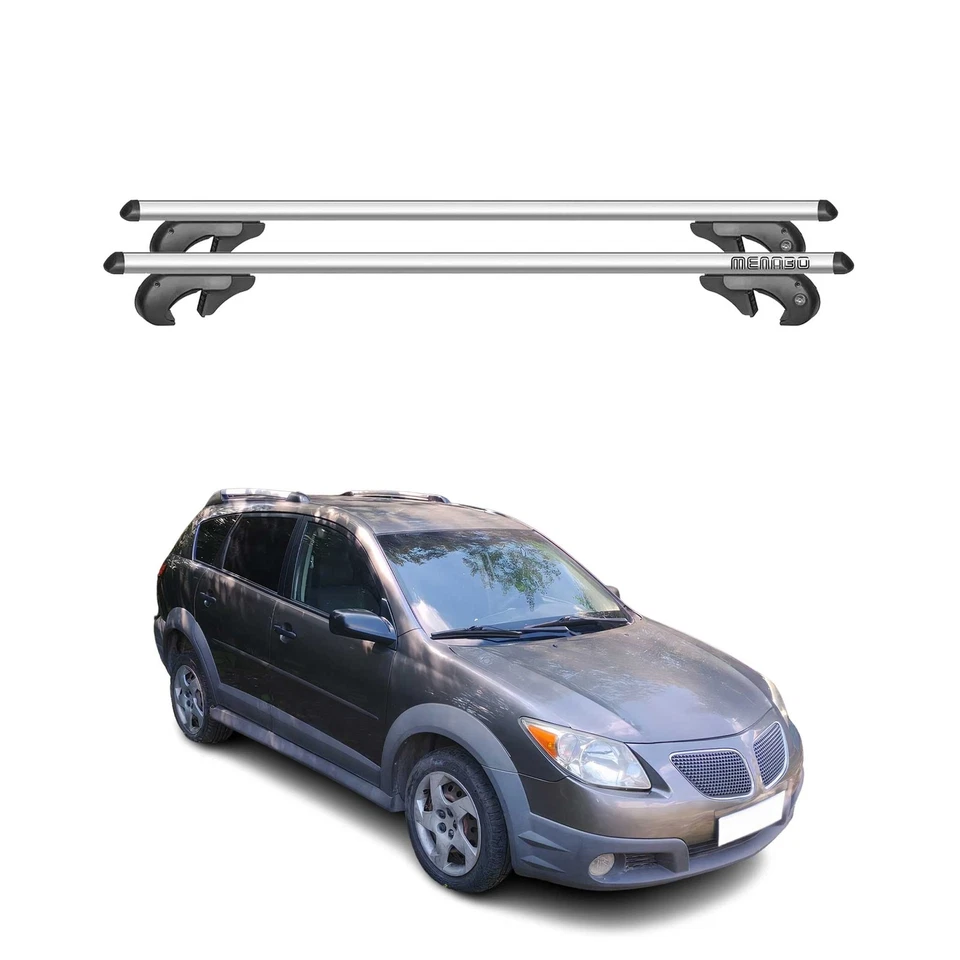 Cross Bars Roof Racks for Pontiac Vibe 2003-2009 Gray Aluminium Luggage Carrier - Изображение 1 из 4