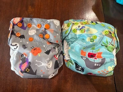 Lot 2 PRE-OWN Simplex Blueberry All-in-One Cloth Diapers – AS IS - Image 1 of 3