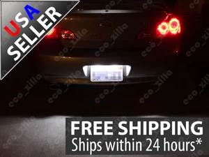 2x White LED License Plate Super Bright 5-SMD Bulb Wedge 168 T10 2825 194 W5W - Picture 1 of 1