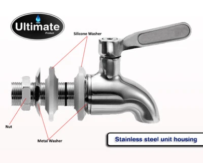 Grifo de acero inoxidable - Se adapta a Alexapure Pro, Berkey Systems, ProOne   Foto 1 de 4
