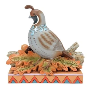 Jim Shore Heartwood Creek 6016332 QUAIL ON LEAVES Resin Harvest Figurine, BNIBWT - Picture 1 of 5