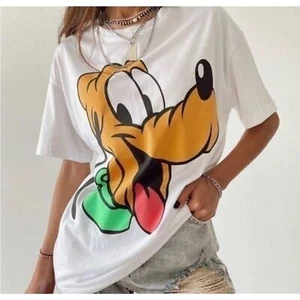Camiseta ZARA Blanca Pluto Disney Manga Corta 5580/103 - Imagen 1 de 8