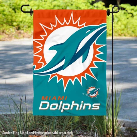 Miami Dolphins Large Logo Official Garden Yard Banner Flag Cover
