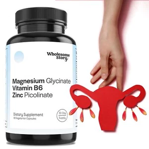 Glicinato de magnesio Wholesome Story - 3 en 1, vitamina B6, picolinato de zinc - Imagen 1 de 12