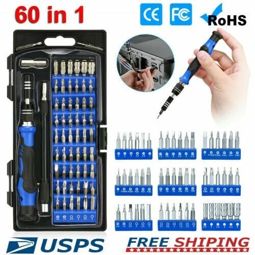 60X Computer Repair Kit Set Tool Laptop PC Precision Screwdriver Torx Smartphone - Image 1 of 4