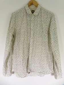 Pretty Green - White - Floral Print - Long Sleeve - Button Up Shirt - Large - Picture 1 of 13