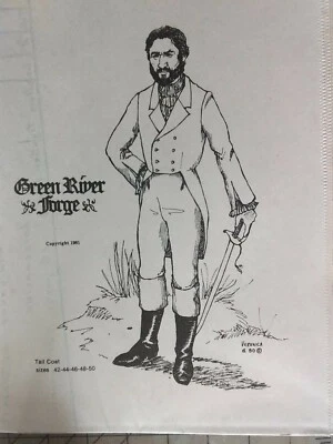 GREEN RIVER FORGE MENS EARLY 1800S TAIL COAT PATTERN OUT OF PRINT - Image 1 of 3