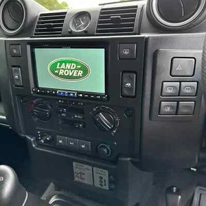 Land Rover Puma Defender 2007-2015 Double Din Fascia Panel Satin Black - Picture 1 of 10