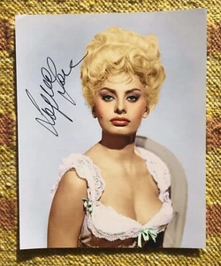 Sophia Loren Firmado Autógrafo 8x10 Fotografía Actriz RARA Sexy - Imagen 1 de 1