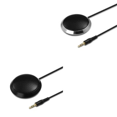 Omnidirectional Condenser Microphones Flat Appearance Mic Universal 3.5mm Plug - Image 1 of 4