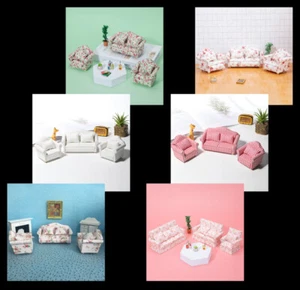Casa de muñecas miniatura asiento sala muebles sofá sillón sofá cojín 1:12 - Imagen 1 de 37