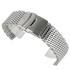 18mm 20mm 22mm Stainless Steel Milanese Shark Mesh Watch Strap Band Bracelet
