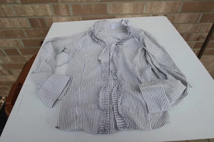Hanzschaaf Milano Damen Bluse Gr. 48 Made in Italy Langarm Rüschen - Bild 1 von 16
