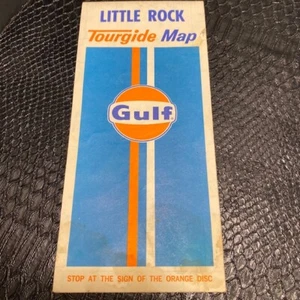 Vtg 1970s GULF Tourgide Map Little Rock AR - Picture 1 of 7