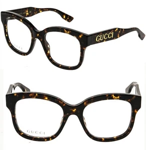 GUCCI GG1155O 1155 Brown Havana Bold Style Logo Eyeglass 51mm Optical Frame 003 - Picture 1 of 11