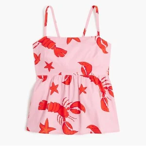 NWT Jcrew Lobster tie-back strappy top sz 4 - Picture 1 of 7