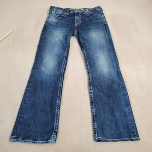 Big Star Jeans Mens 34 R Blue Pioneer Regular Boot Cut Faded Dark Wash Denim - Picture 1 of 12