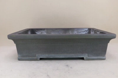 Japanese Bonsai Pot Tokoname YAMAAKI 16.7"(42.5cm) Brown Rectangle Ex-Large I155 - Image 1 of 4