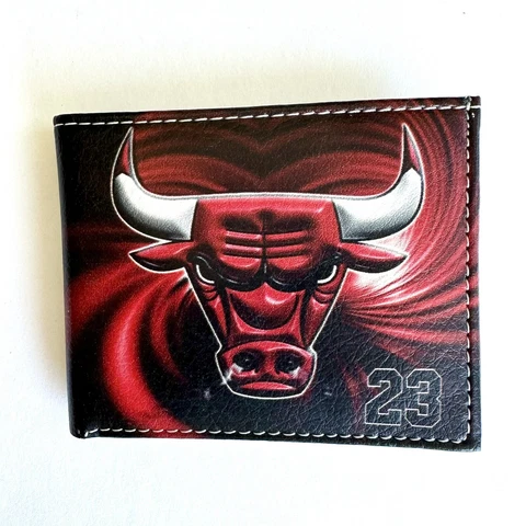 New Chicago Bulls Vegan Leather Wallet Number 23 Cover