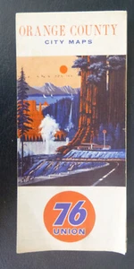 1964 Orange County street road map Union 76 oil gas California - Picture 1 of 4